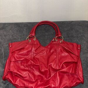 Red faux Leather Maurice’s clutch purse FREE SHIPPING